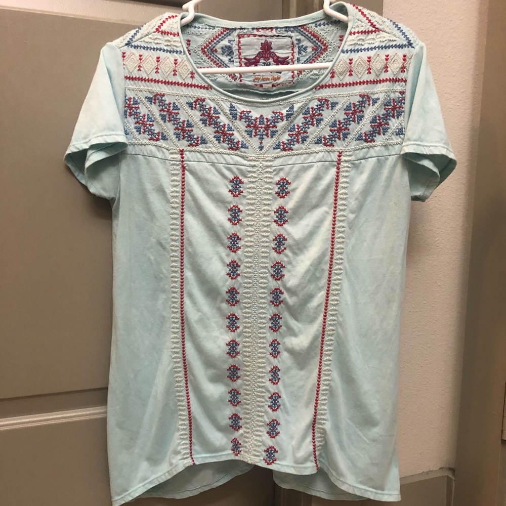JWLA Light Blue Aztec Shirt